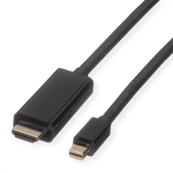 ROLINE Mini DisplayPort Cable - Mini DP-UHDTV - M/M - 2 m - 2 m - Mini DisplayPort - Male - Male - Straight - Straight
