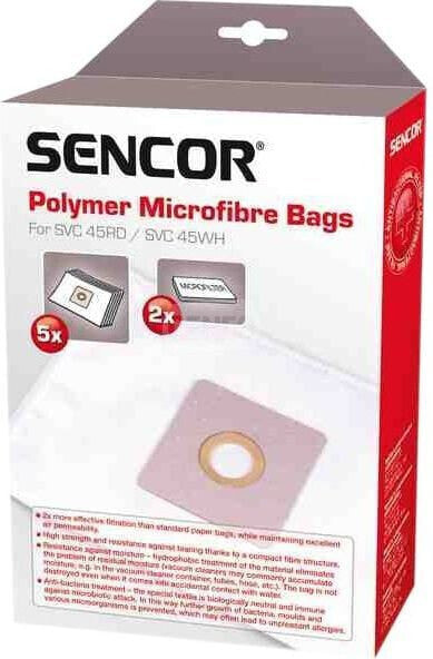 Аксессуар для пылесоса Sencor SVC 45 - Набор из 5 пылесборников и 2 микрофильтров