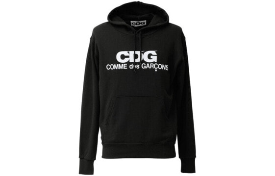 CDG Hooded Sweatshirt 胸前logo 连帽卫衣 男女同款 黑色 送礼推荐 / Кофта CDG Hooded Sweatshirt logo SZ-T001-051-1