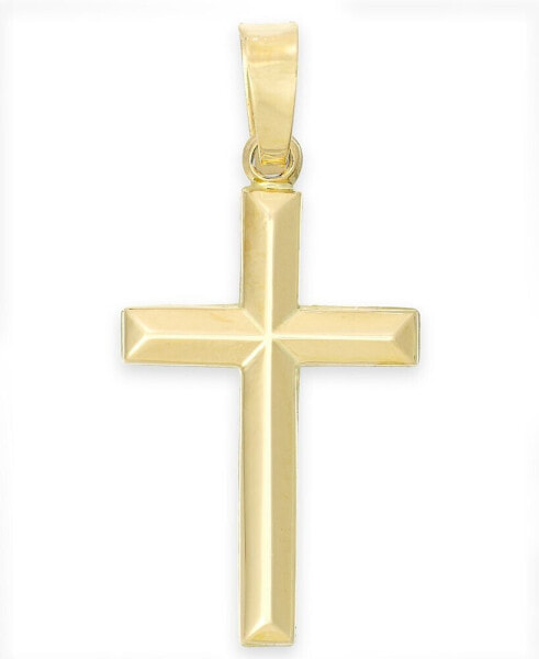 Macy's tube Cross Pendant in 14k Gold