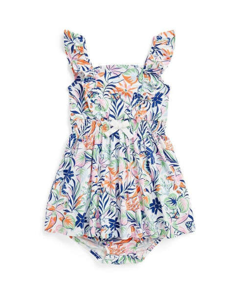 Baby Girls Tropical Print Cotton Dress