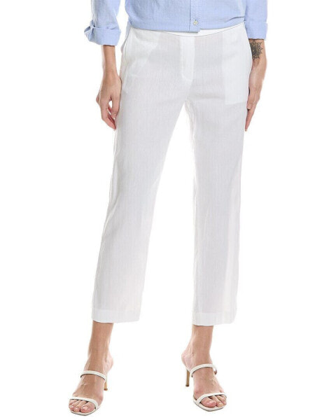 Theory Treeca Linen-Blend Pull-On Pant Women's White 2