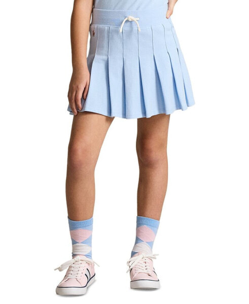 Big Girls Pleated Mesh Drawstring Skort