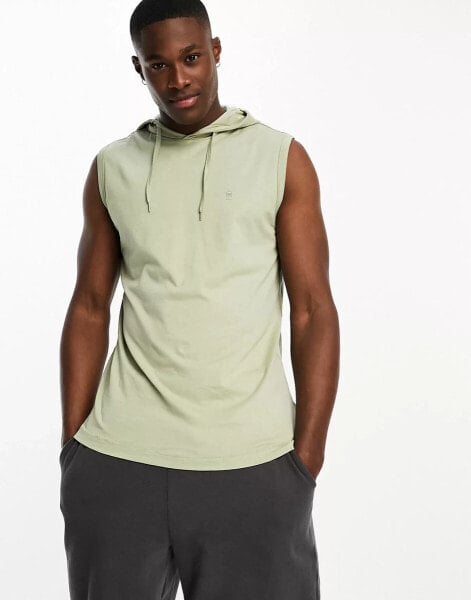 French Connection hooded vest in sage