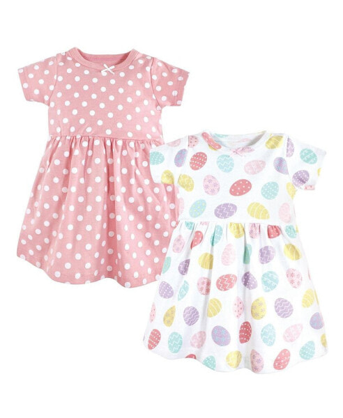 Baby Girls Cotton Dresses, Easter Eggs