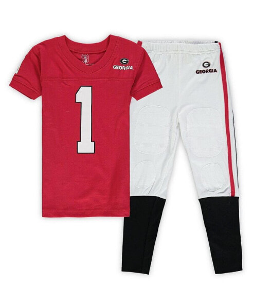 Preschool Boys and Girls Red Georgia Bulldogs Football PJ Set