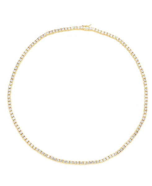 Macy's cubic Zirconia Tennis Necklace In Silver Plate or Gold Plate