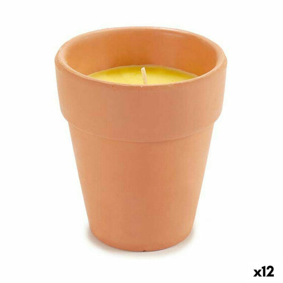 Декоративная свеча Ibergarden Желтая вуаль цитронеллы 8 x 8 x 8 см (12 штук)