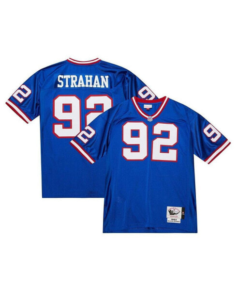 Men's Michael Strahan Royal New York Giants 2004 Authentic Throwback Retired Player Jersey