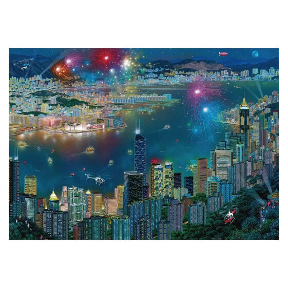 Puzzle Feuerwerk über Hongkong