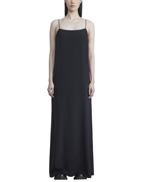 Lafayette 148 New York A-Line Square Neck Silk-Blend Slip Dress Women's Xxs