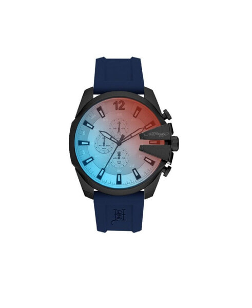 Men's Navy Silicone Strap Watch 53mm