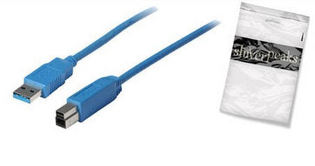 ShiverPeaks 1m USB A - USB B - 1 m - USB A - USB B - USB 3.2 Gen 1 (3.1 Gen 1) - Male/Male - Blue