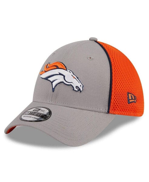 Men's Gray Denver Broncos Pipe 39THIRTY Flex Hat