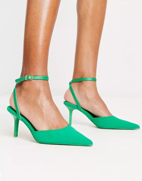 River Island – Sling-Pumps in Grün