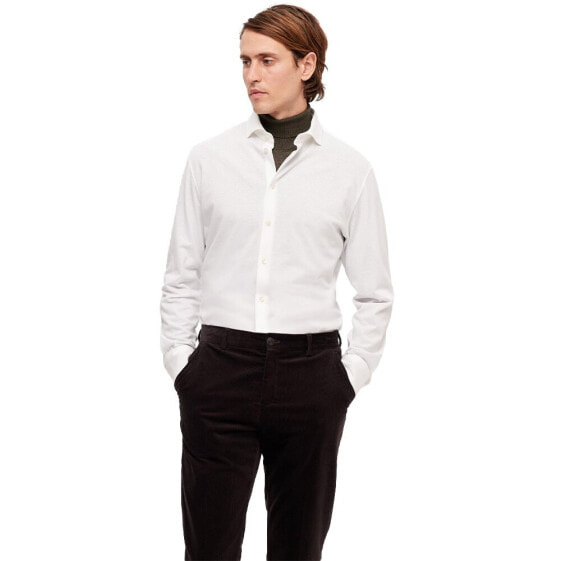 SELECTED Slimbond-Pique long sleeve shirt