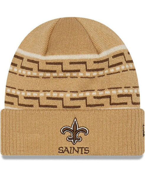 Men's Tan New Orleans Saints Dude Cuffed Knit Hat