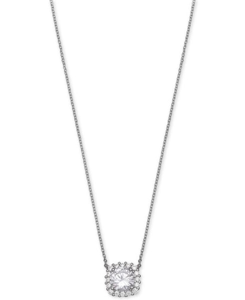 Giani Bernini cubic Zirconia Halo Pendant Necklace in Sterling Silver, Created for Macy's