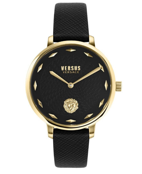 Часы Versace La Villette Black Leather Strap