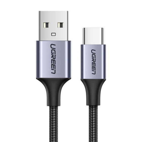 Kabel przewód w oplocie USB - USB-C Quick Charge 3.0 3A 0.5m szary