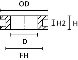 HellermannTyton Hellermann Tyton Durchführungstüllen HV1305 PVC Schwarz BK