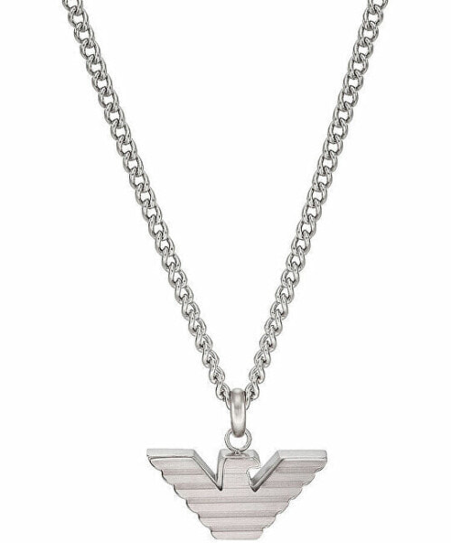Modern steel necklace with logo EGS2916040