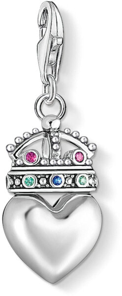 Thomas Sabo Charm-Anhänger Herz mit Krone 925 Sterlingsilber 1544-498-7