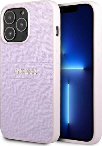 Guess Guess GUHCP13LPSASBPU iPhone 13 Pro / 13 6,1" purpurowy/purple Saffiano Hot Stamp & Metal Logo