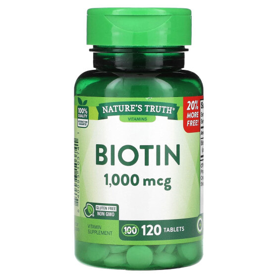 Vitamins, Biotin, 1,000 mcg, 120 Tablets