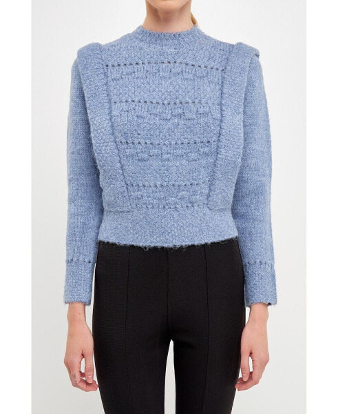 Women's Chunky Wool Knit Detailed Sweater