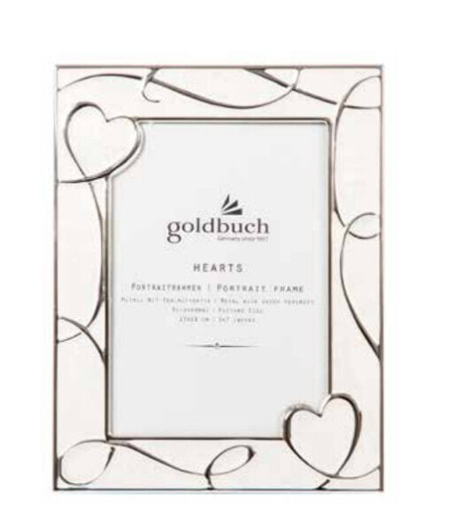 Goldbuch Hearts - Metal - Beige,White - Single picture frame - Table - 13 x 18 cm - Rectangular