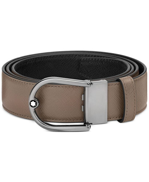 Men's Horseshoe Buckle Leather Belt