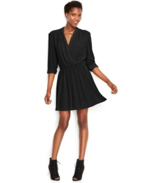 Платье роскошное Rachel Roy модель Faux Wrap длинное черное XS