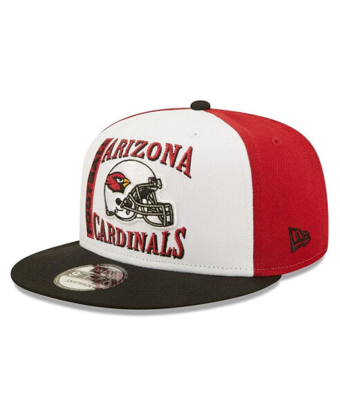 Men's White, Black Arizona Cardinals Retro Sport 9FIFTY Snapback Hat