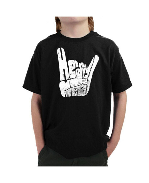 Boys Word Art T-shirt - Heavy Metal