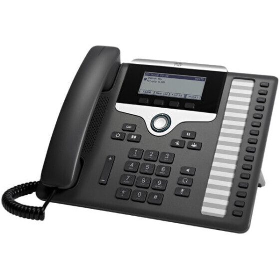 Cisco 7861 - IP Phone - Black - Silver - Wired handset - Polycarbonate - Desk/Wall - 16 lines