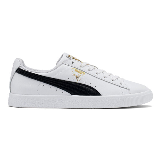 Puma Clyde Core L Foil 36466901 Mens White Leather Lifestyle Sneakers Shoes