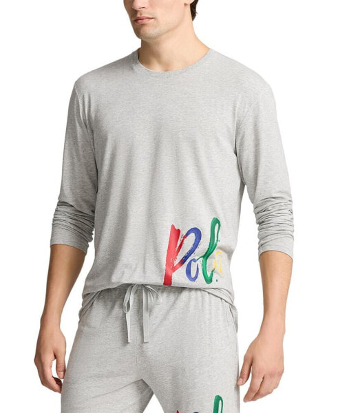 Men's Long-Sleeve Crewneck Pajama Shirt