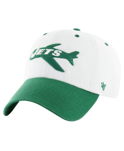 Men's Kelly New York Jets Double Header Diamond Legacy Clean Up Adjustable Hat