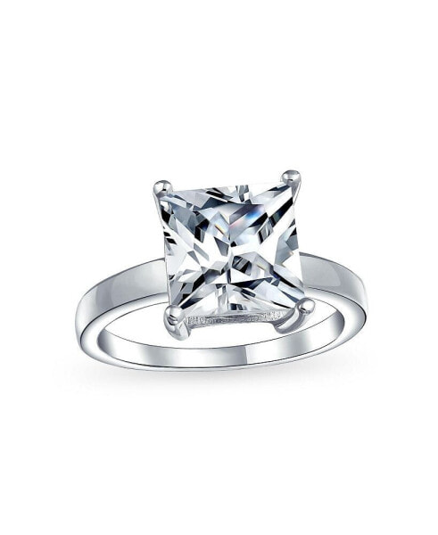 Кольцо Bling Jewelry Princess Cut Solitaire Engagement