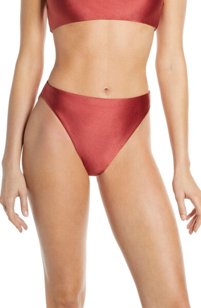 Dolce Vita 285718 Trail Blazer High Waist Bikini Bottoms, Size X-Large - Red