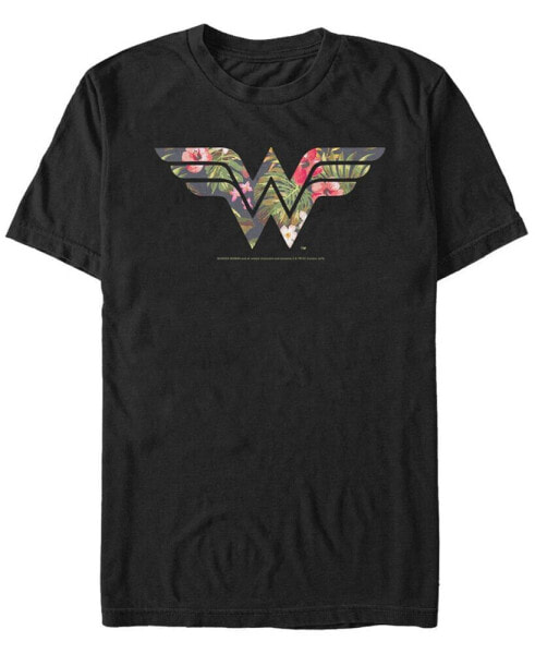 Men's Wonder Woman Wonder Woman Floral Short Sleeve T-shirt