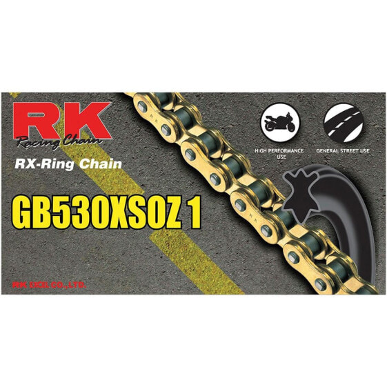 Цепь ведущая мотоциклетная RK 530 XSOZ1 Rivet RX Ring Drive (GB 530 XSOZ1)