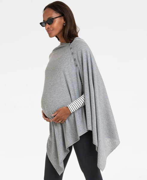 Women's Gray Nursing Cover Maternity Shawl