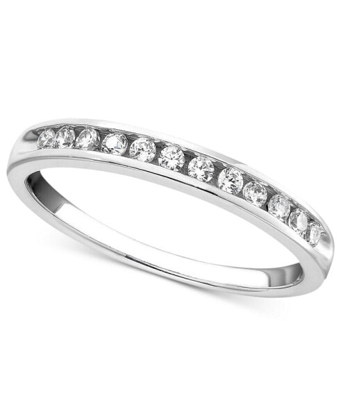 Diamond Channel Band (1/4 ct. t.w.) in 14k White or Yellow Gold