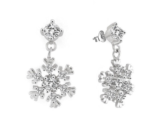 Charming silver earrings Flakes AGUP2752