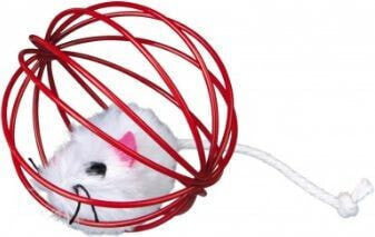 Игрушка для кошек TRIXIE Мячик с мышкой из проволоки