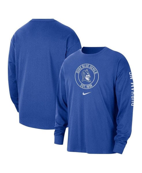 Men's Royal Duke Blue Devils Heritage Max90 Long Sleeve T-Shirt