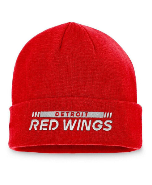 Men's Red Detroit Red Wings Authentic Pro Rink Cuffed Knit Hat