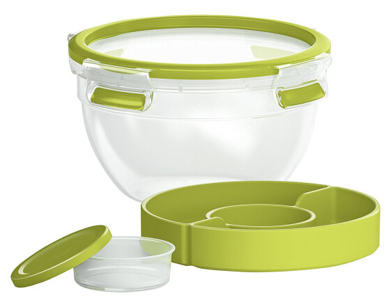 Groupe SEB EMSA 518097 - Lunch container - Adult - Green - Transparent - Polypropylene (PP) - Thermoplastic elastomer (TPE) - Monochromatic - Round
